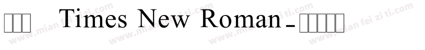 衬线体   Times New Roman字体转换